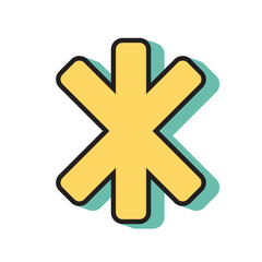 Obraz premium Retro Asterisk Symbol