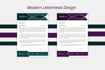 Modern creative letterhead design template design . Simple letterhead design . 