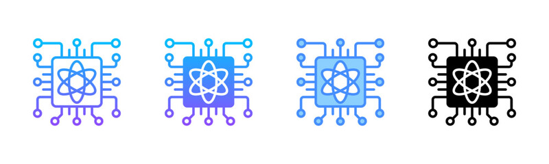 Quantum Computing Multi Style Icon Set