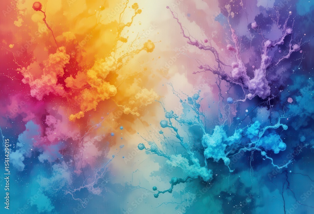 Poster vibrant abstract backgrounds for computer monitors featuring colorful cloud patterns