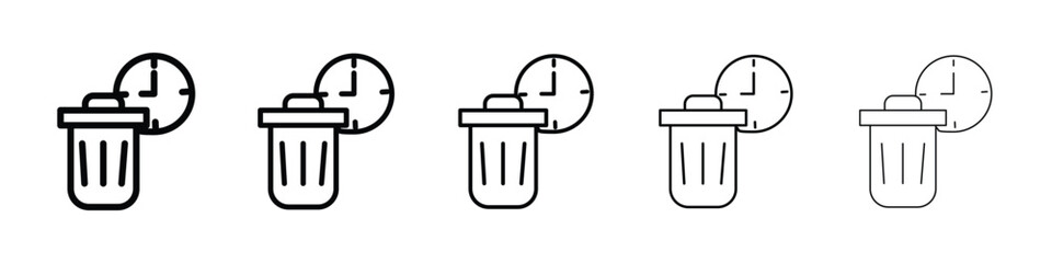Time waste icon for mobile concept and web design.