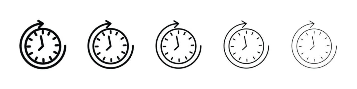 Time forward icon for mobile concept and web design.