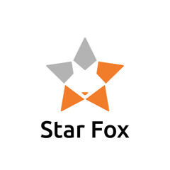 Fox in Negative Space Inside Star Shape