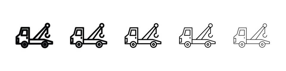 Naklejka premium Tow truck icon for mobile concept and web design.
