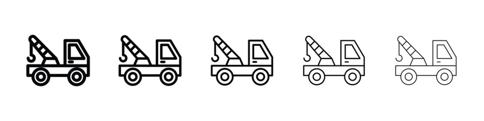 Tow truck icon for mobile concept and web design.