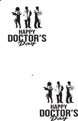 doctor day silhoutte vector poster theme templates 