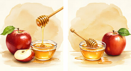 Sweet Honey Drizzled Apples Delicious Honeycomb Harvest
