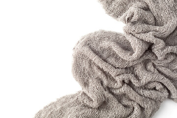 Cozy Knit Fabric Texture with Soft Light Gray Color and Folded Design