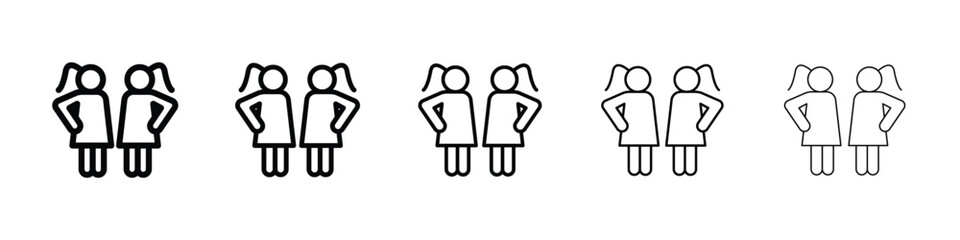 Twin icon for mobile concept and web design.