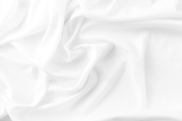 Smooth White Fabric Texture Draped Elegantly on Clean Background