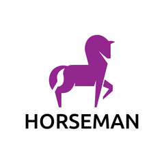 Horseman Logo Bold Rider Riding Symbol