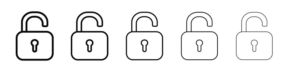 Unlock icon for mobile concept and web design.