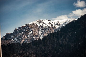 snow covered peaks