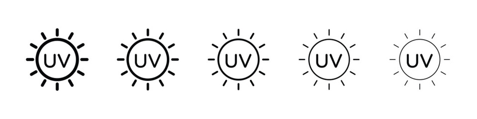 UV icon for mobile concept and web design.