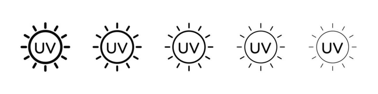 UV icon for mobile concept and web design.