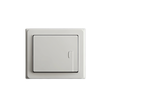 White electrical wall switch, simple design