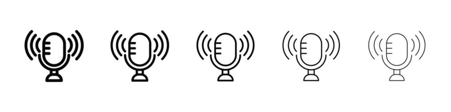 Voice recording icon for mobile concept and web design.