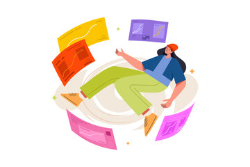 Digital Data Management and Visualization Concept