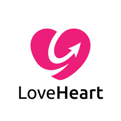 Heart Logo With Hidden Arrow Element