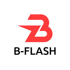 Modern B Initial Logo Flash Bold Concept