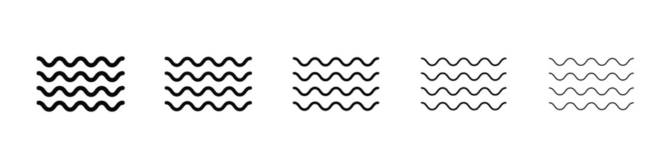 Wave icon for mobile concept and web design.