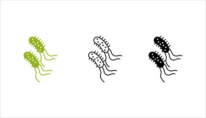 bacteriology icon set. Thin Linear Style Design Isolated On White Background
