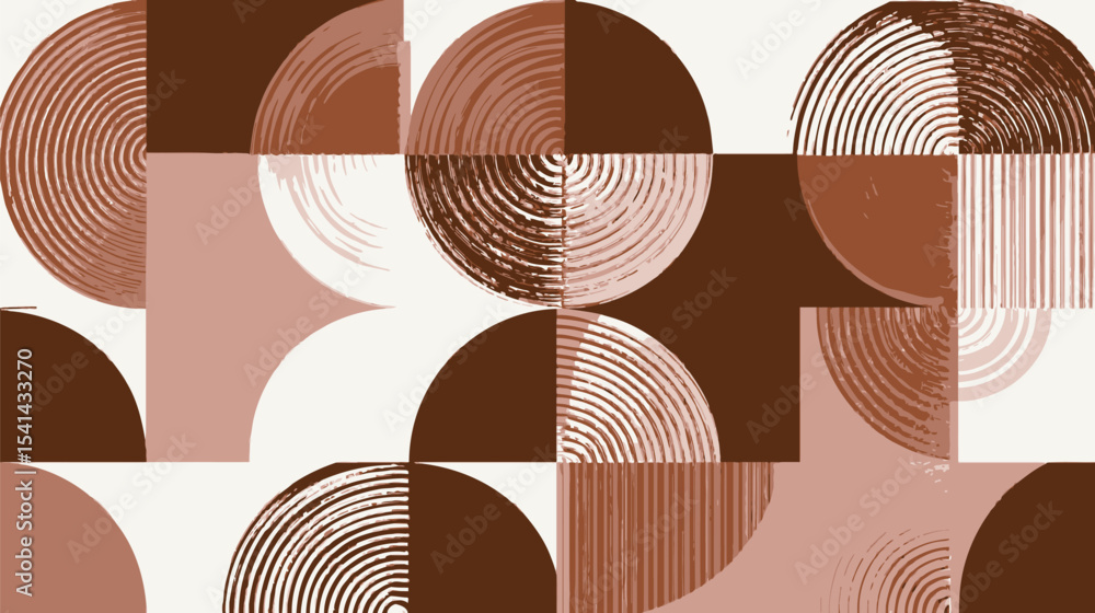 Poster abstract shapes interplay in geometrical pattern design background detail texture