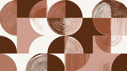 Abstract shapes interplay in geometrical pattern design background detail texture