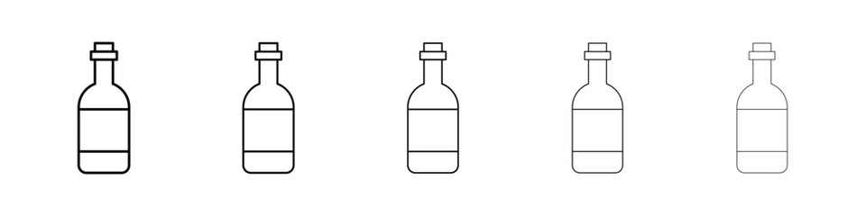 Wine bottle icon for mobile concept and web design.