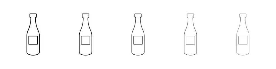 Wine bottle icon for mobile concept and web design.