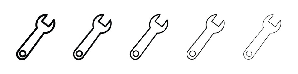 Wrench icon for mobile concept and web design.