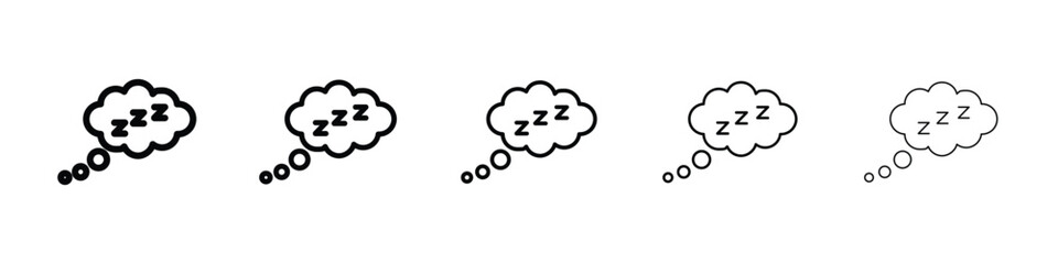 Zzz icon for mobile concept and web design.