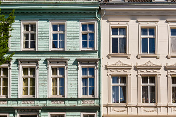Obraz premium Straßenzug mit Altbauten aus der Gründerzeit in Wuppertal, Deutschland