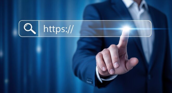 Https search bar internet browser online website digital marketing business technology concept