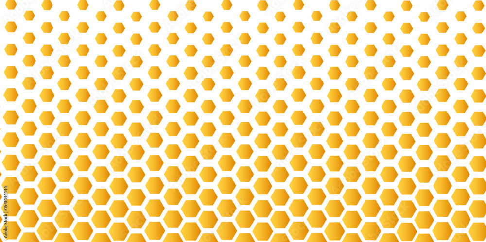 Poster Dot orange light technology texture hexagon background. Vector illustration flat geometric texture symbol. Honey bee hive orange  and white color Template Design innovation technology concept vector.