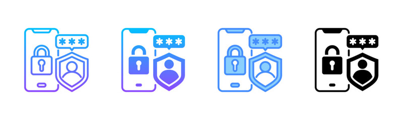 Authentication Multi Style Icon Set