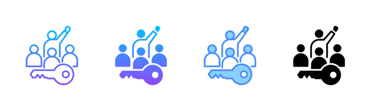 Public Key Multi Style Icon Set