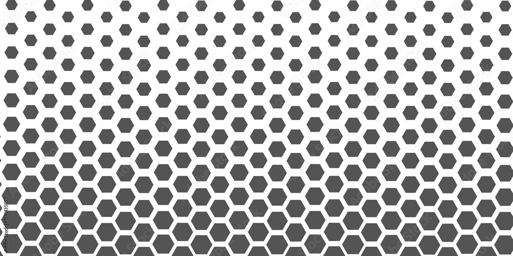 Poster Dot black light technology texture hexagon background. Vector illustration flat geometric texture symbol. Honey bee hive black and white color Template Design innovation technology concept vector.

