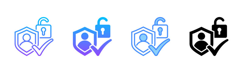 Authentication Multi Style Icon Set