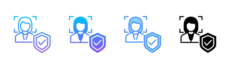 Face Recognition Multi Style Icon Set