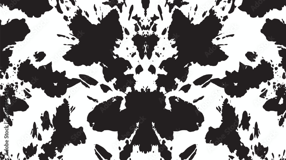 Poster abstract shapes spreading fluidly design monochrome pattern