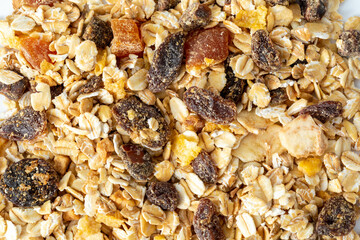 Colorful Granola Mix with Fruits and Nuts for Healthy Snack Ideas