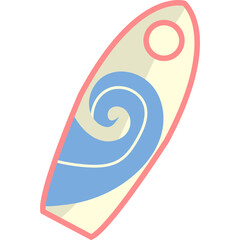 Surfing Board Illustration