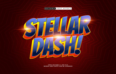 stellar dash editable text effect with a galaxy and space text effect