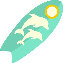 Surfing Board Illustration