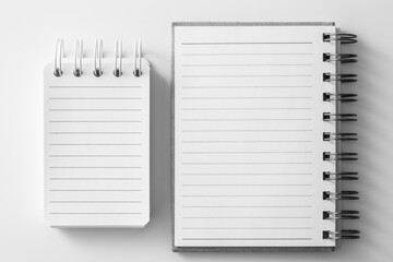 Blank Notebooks on White Surface Ideal for Note Taking and Planning