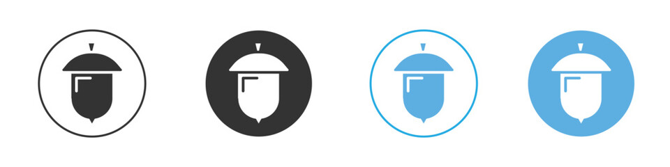 Acorn icon Logo Template Design set