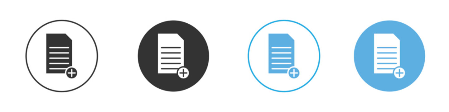 Add document icon Logo Template Design set