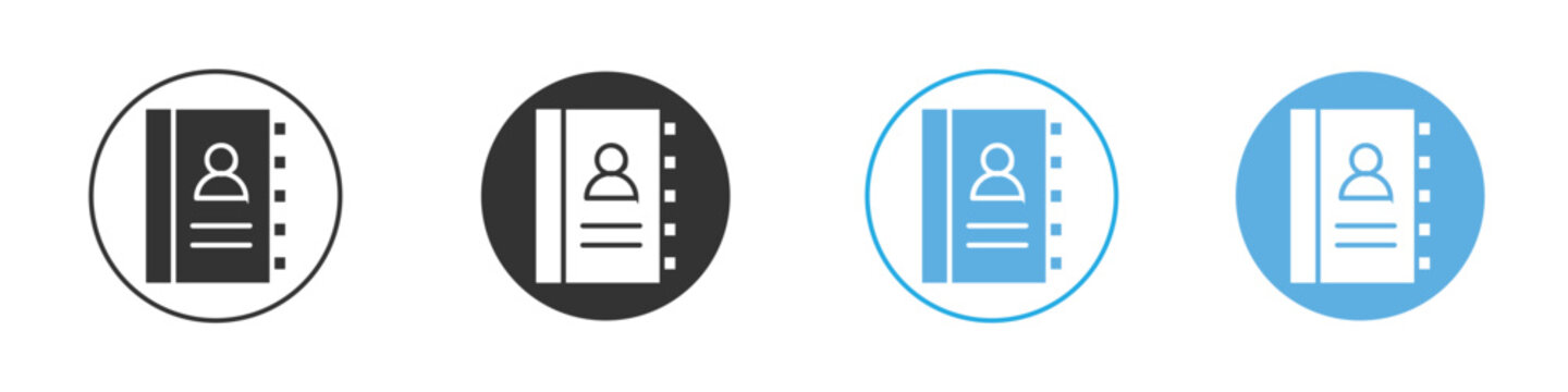 Address book icon Logo Template Design set