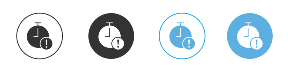 Alarm exclamation icon Logo Template Design set